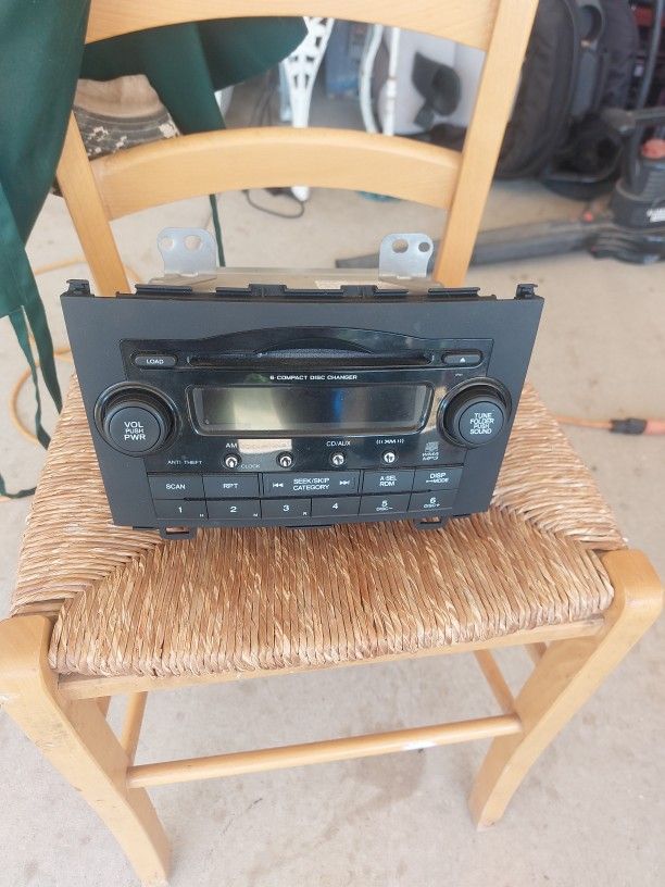 Honda CR-V 2008-2009 Radio AM FM 6 Disc CD Player Sat Ready 39100-SWA-A100 1PN1