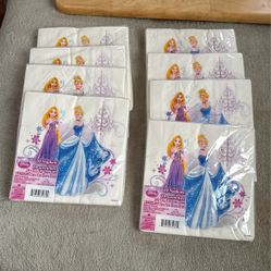 New In Packages. Disney Princess Napkins. 20 Napkins Per Pack. 