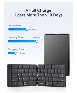 Samsers Foldable Bluetooth Keyboard - Portable Wireless Keyboard