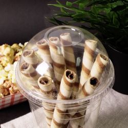 50 x Tapas Domo Transparente Sin Abertura Para Vasos 12-24oz 