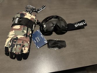 Devembr Snow Gloves And Snow/Ski Goggles