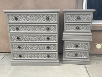Elegant Vintage Gray Bedroom Set
