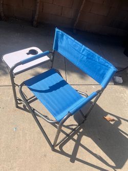 Folding Director's Chair with Side Table