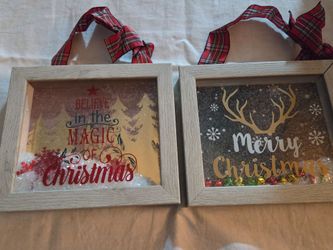 Christmas Shadow Box Frames Set of 2