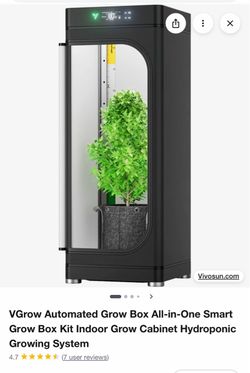 VGrow Automated Grow Box All-in-One Smart Grow Box Kit Indoor Grow Cabinet Hydroponic Growing System