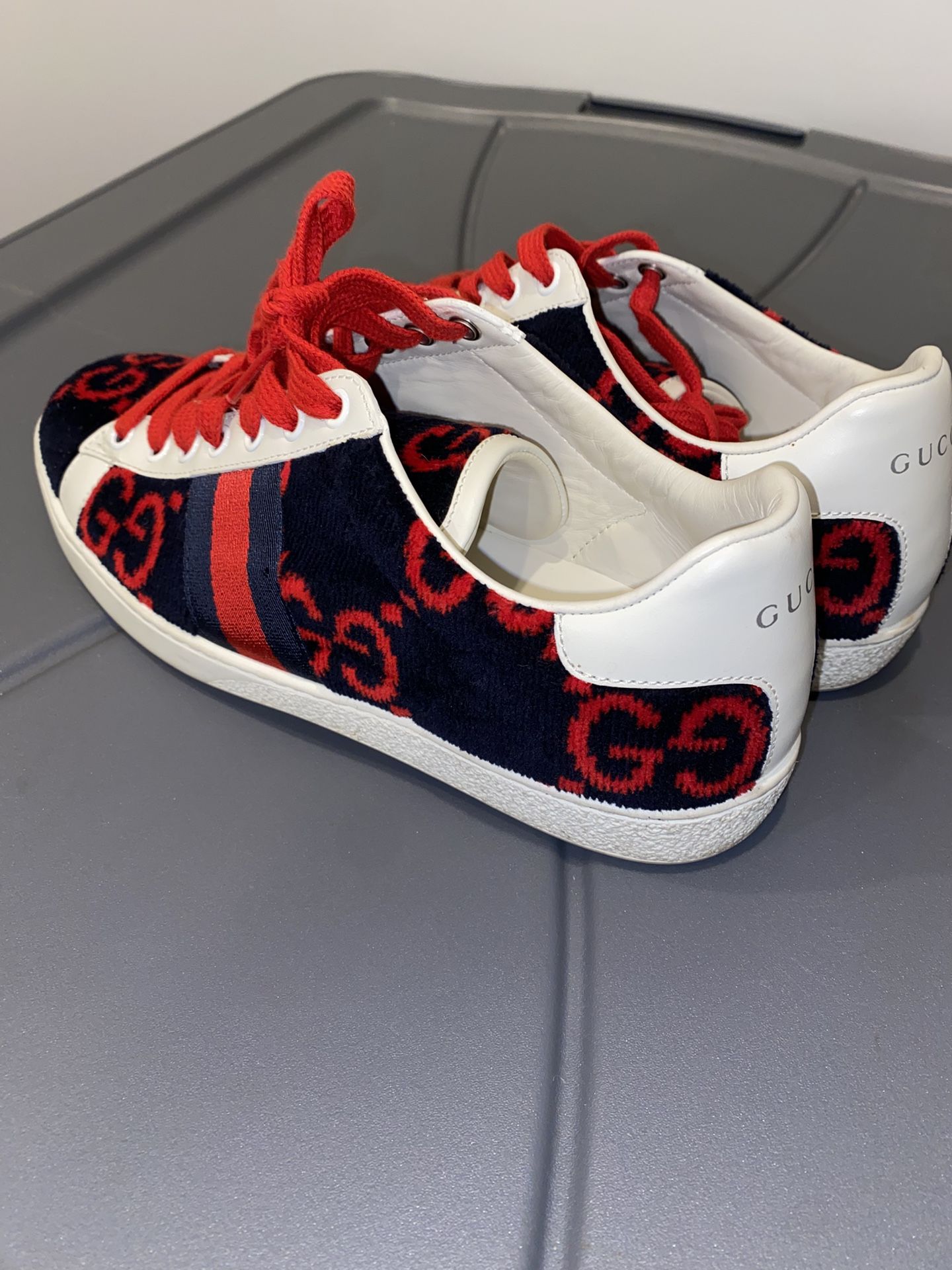 Gucci Wmns Ace GG Terry Cloth Sz 38 $300