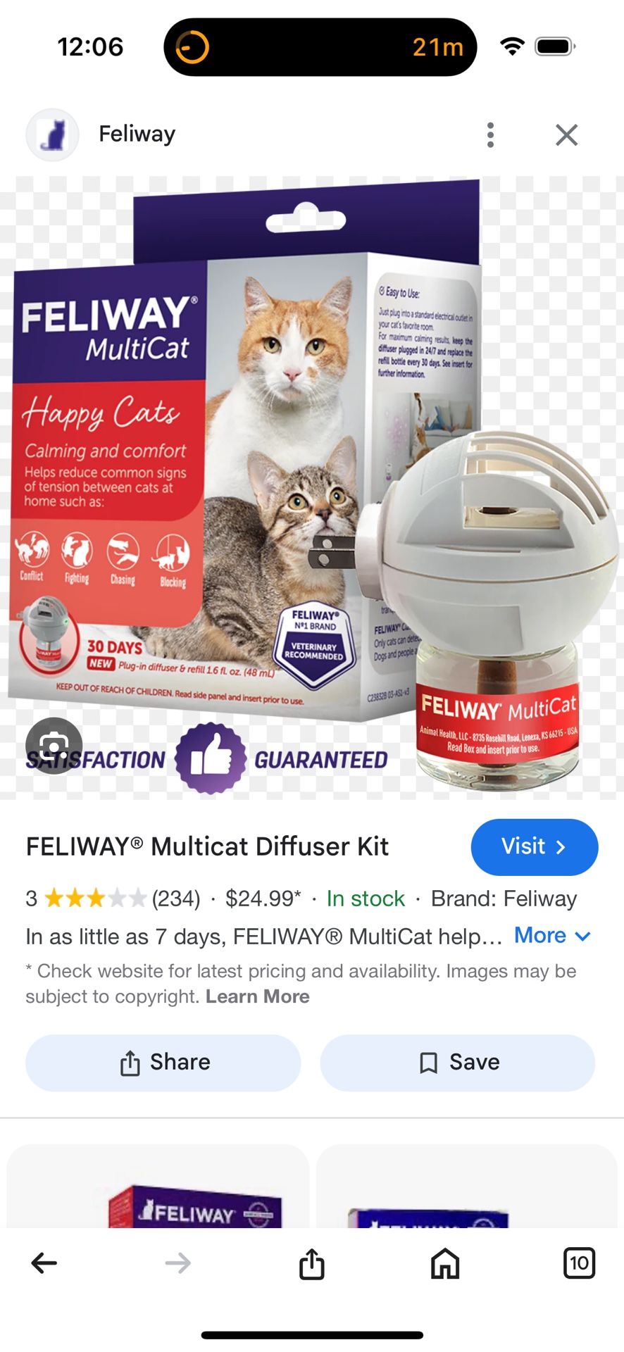 Feliway Cat Diffusers And Furniture Plastic