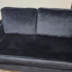 2  Black Velvet Love Seats