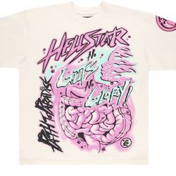 Hellstar No Guts No Glory T-Shirt 'White/Pink'