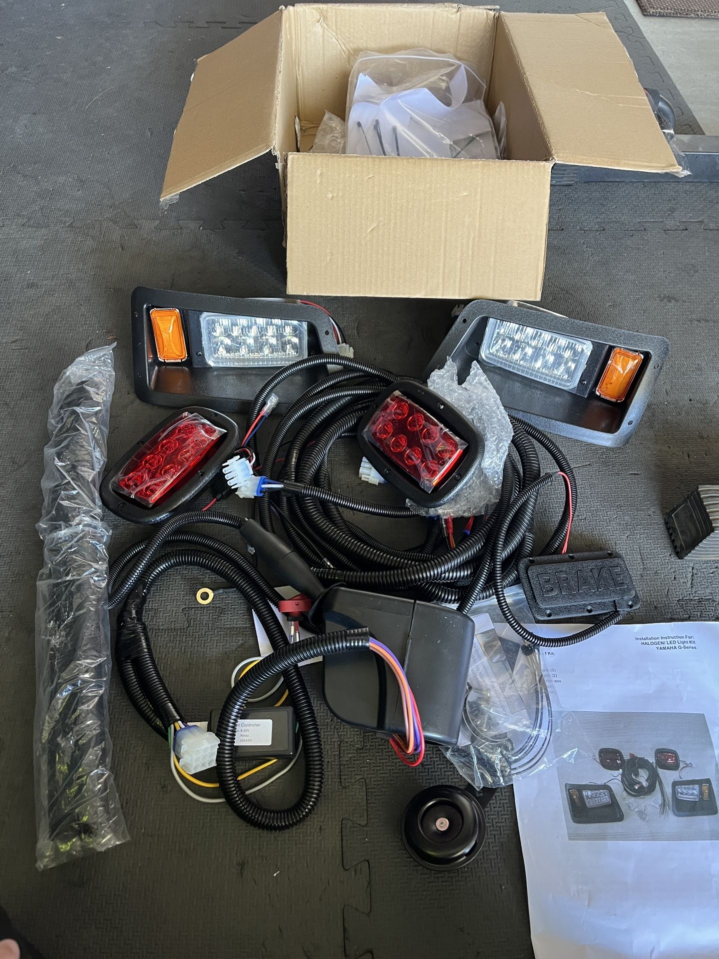 12V Golf Cart Headlight Kit For Yamaha G14 G16 G19 G22 Gas Or Electric - 10L0L