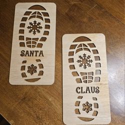 Santa Boot Print Stencil 