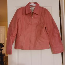 Hot Pink Leather Jacket