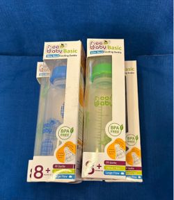 (5) Bee Baby Basic Slim Neck Feeding Bottles