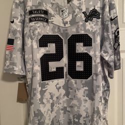 Detroit Lions Jahmyr Gibbs Salute To Service Jersey Men’s Large