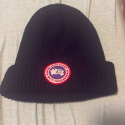 Canada Goode Black Rib Beanie 