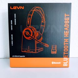 LEVN LE -HS016 Superior [2024 Upgraded] Wireless Bluetooth Headset,  AI Noise Cancelling), 4 USB 3.0 Ports, 65 Hrs Working Time,