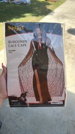 halloween red lace cape