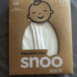 White cotton Snoo sack for newborns