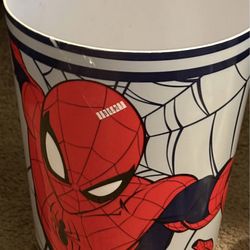 Spiderman garbage can
