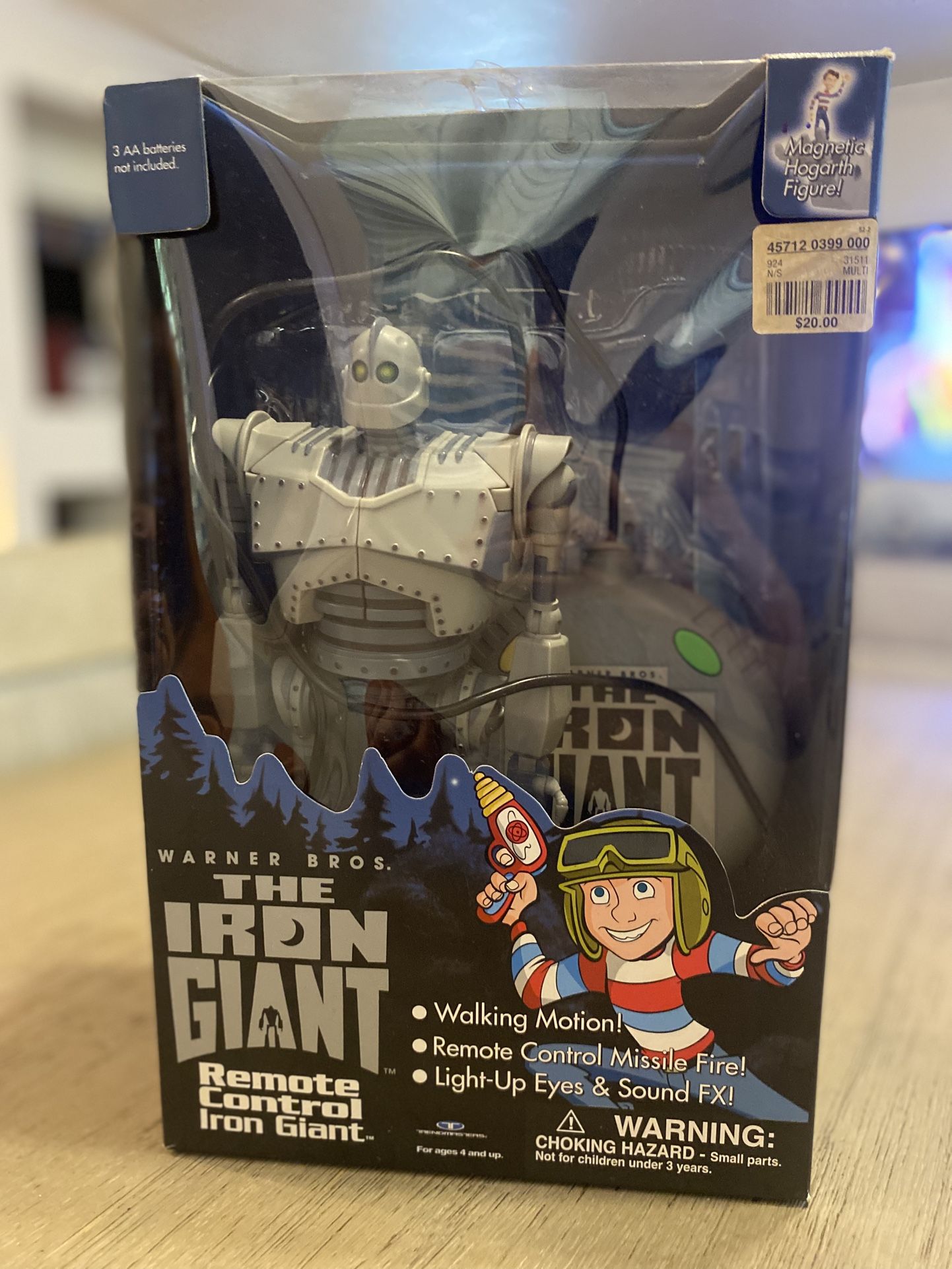 The Iron Giant Warner Bros 14-inch Light & Sound Action Figure Toy TESTED WORKS