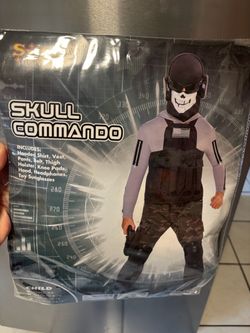 Kids SKULL COMMANDO COSTUME SOLDIER