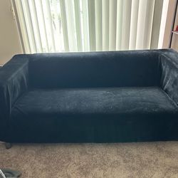 IKEA Klippan Sofa With Black Velvet Cover