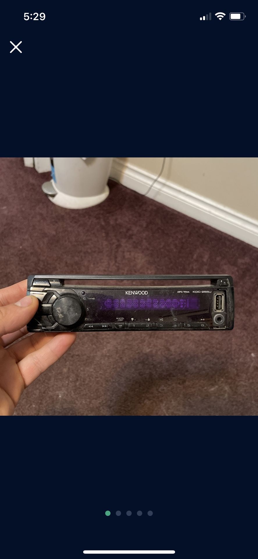 Kenwood MP3 Player Cd Player Faceplate For Car Automobile 