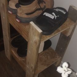 Handmade Wooden Shoe Rack