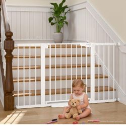 Extra Wide Baby Gate 30-54" Auto Close Walk Through Dog Pet Gate for Stairs