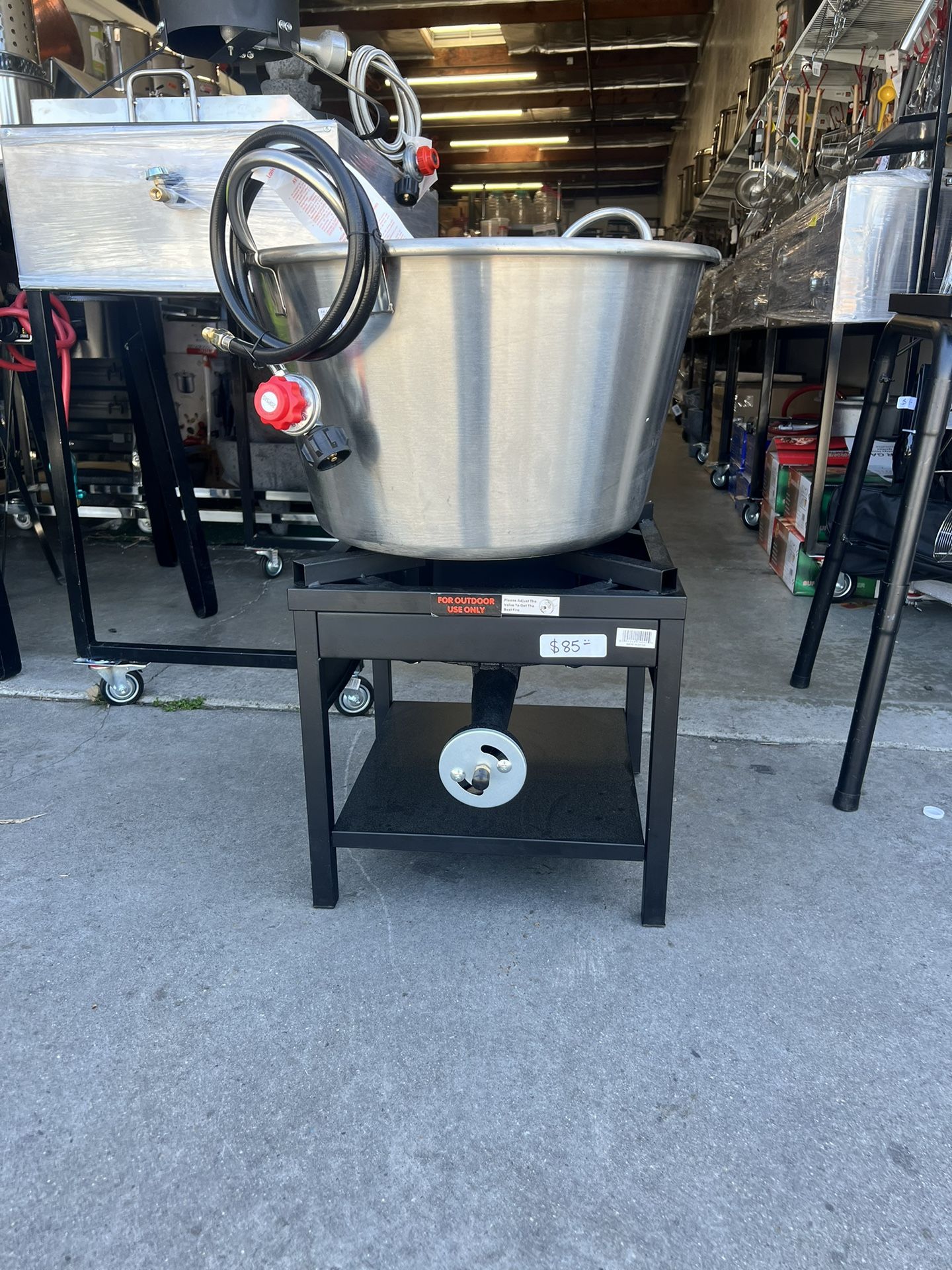 Cazo Para Carnitas De Doble Fondo Con Vase I Quemador De Alta Presion