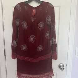 Johnny Was Red Dress XS 