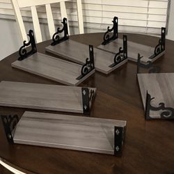 Six Floating Shelves 