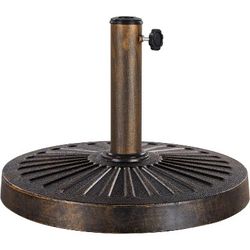 30lbs 18’’ Outdoor Patio Heavy Duty Market Umbrella Base Stand Round All Weather Umbrella Base