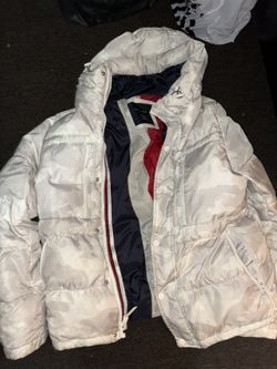 Tommy Hilfiger White/Cream Camo Puffer Jacket