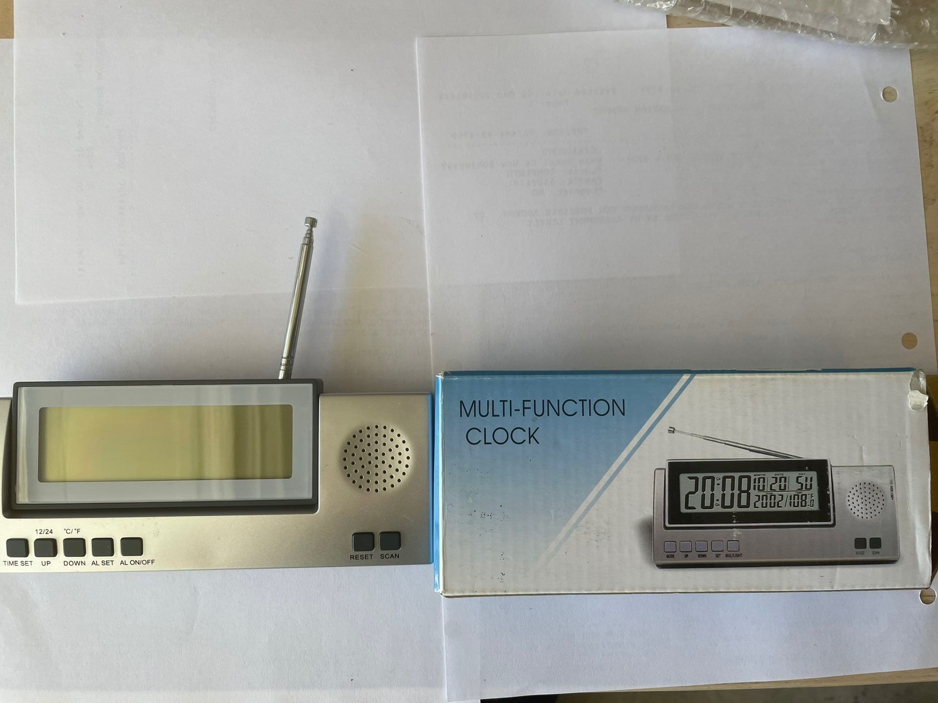 Multifunctional Clock Radio Battery Operated