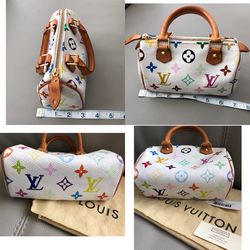 Louis-Vuitton-Monogram-Multi-Color-Mini-Speedy-Hand-Bag-&-Strap