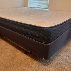 Mattress & Box Spring With Metal Frame 