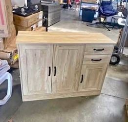 New Assembled Wood Buffet Sideboard with 3 Doors 2drawers Entryway Serving Storage Cabinet