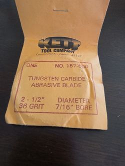 Kett Tool Tungsten Carbide Abrasive Blade No. 157-600