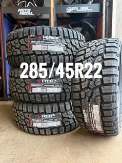 285/45R22 - RBP RT - NEW - ALL TERRAIN AT TIRES - OFFROAD - COMPLETE SET