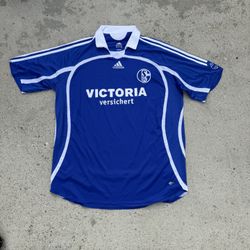 Blue and white Adidas Schalke 04 football shirt size XXL 