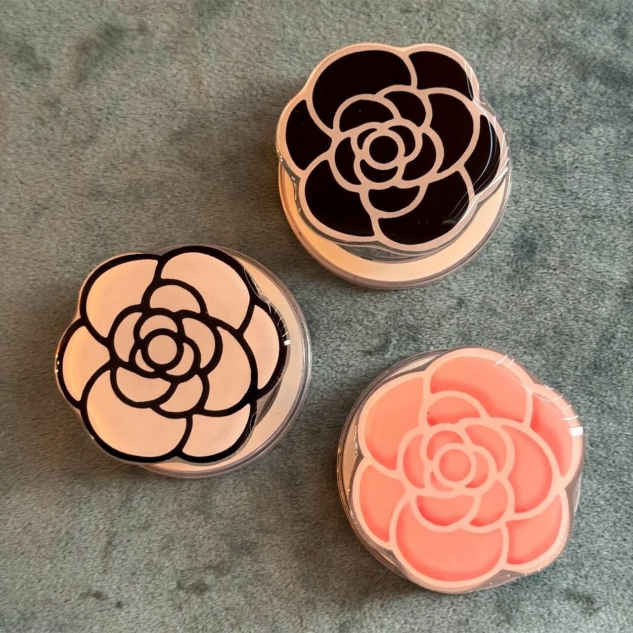 3 Black Pink & White Large Camellia Flower Magsafe Phone Holder Pop Sockets NEW