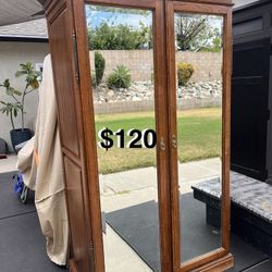 76”x46” X24” Wooden Armoire Closet 