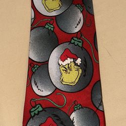 NWT Vintage Dr Seuss THE GRINCH Christmas Ornament Necktie