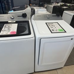 Samsung top-load washer and Electric dryer set