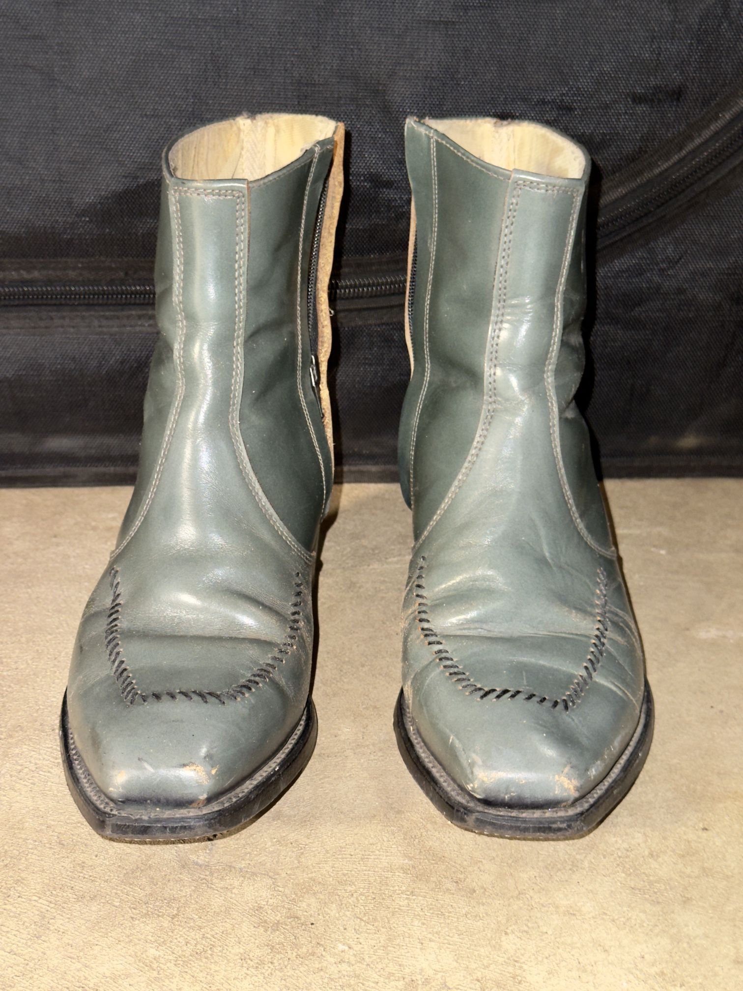 Vintage 70’s Men’s Wrangler Leather Side Zipper Chelsea Ankle Boots Beatles