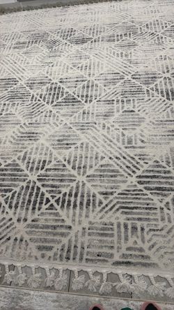 Light Grey And dark Rug