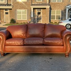 Tan Leather Sofa 