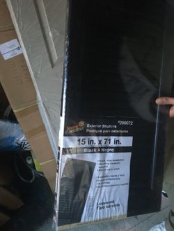 6 Black shutters 15 in x 71 in