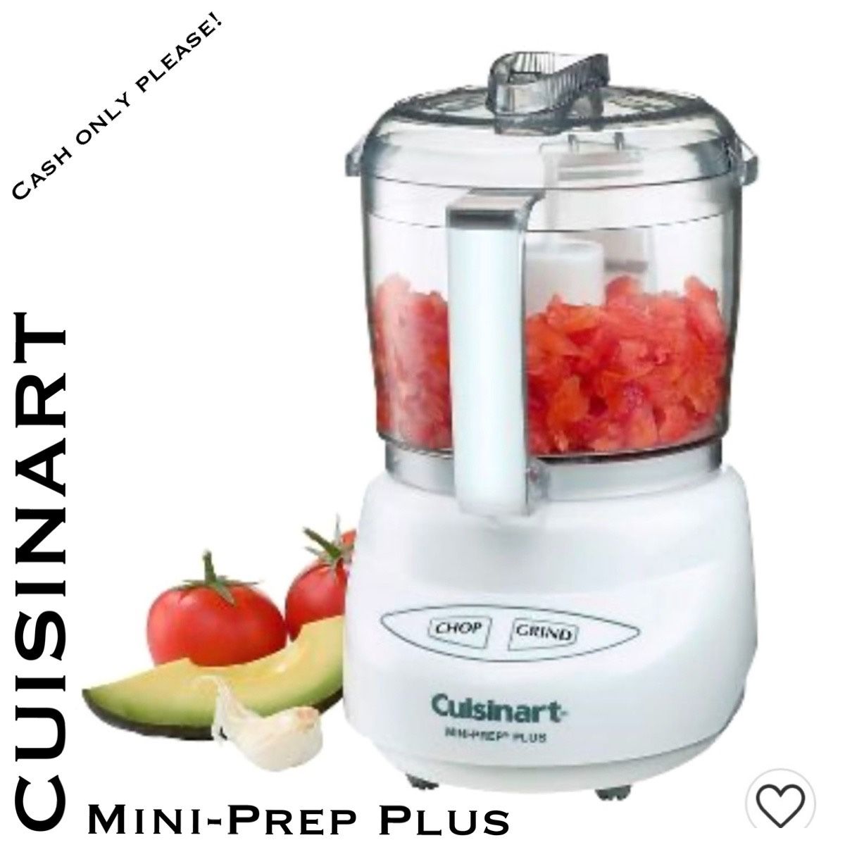 Cuisinart Mini Prep Plus 3 Cup Food Processor White DLC2A for Sale